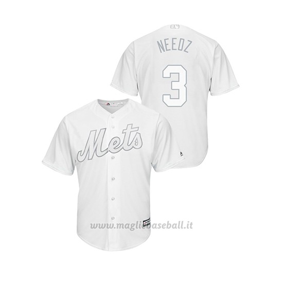 Maglia Baseball Uomo New Y Ork Mets Tomas Nido 2019 Players Weekend Replica Bianco